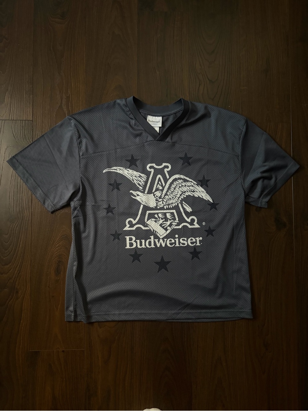 Budweiser Navy Mesh Logo Sports Tee